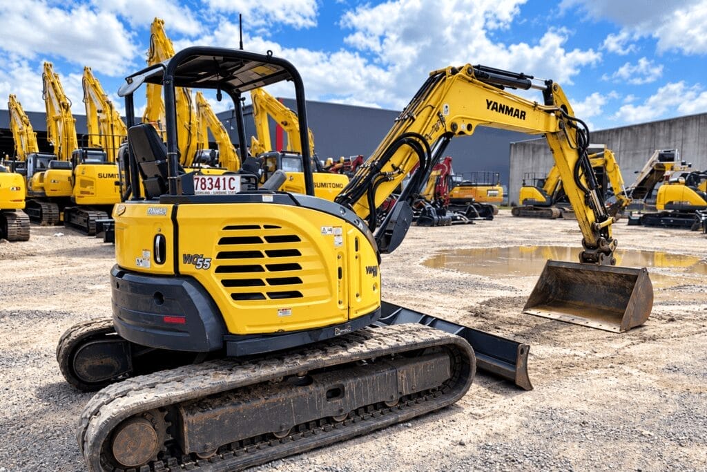 Yanmar ViO55-6B 5.5T excavator available for dry hire in Northern Rivers and Tweed